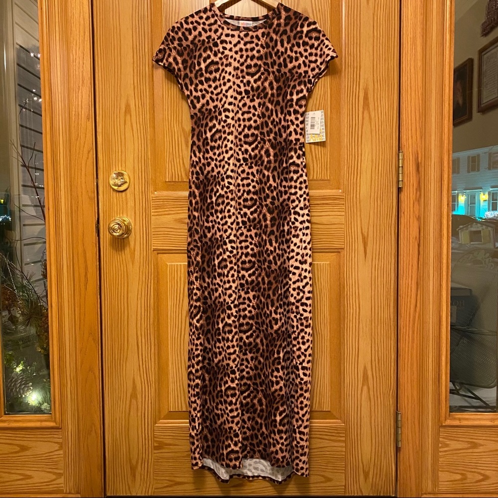 NWT LuLaRoe Maria Dress Leopard Animal Print XXS